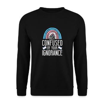 Fierté LGBT transgenre - Sweat-shirt Unisexe - noir - Devant - Alina (178cm) & Michal (187cm)
