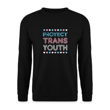 Fierté LGBT transgenre - Sweat-shirt Unisexe - noir - Devant - Alina (178cm) & Michal (187cm)