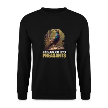 Pheasants Pheasant - Unisex Sweatshirt - black - Front - Alina (178cm) & Michal (187cm)