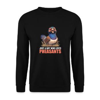 Fasane Fasan - Unisex Pullover - Schwarz - Vorne - Alina (178cm) & Michal (187cm)