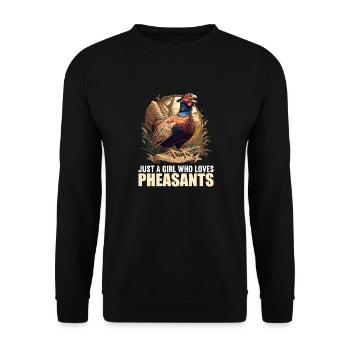 Pheasants Pheasant - Unisex Sweatshirt - black - Front - Alina (178cm) & Michal (187cm)
