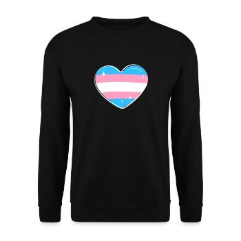 Transgender Trans LGBT Pride - Unisex Pullover - Schwarz - Vorne - Alina (178cm) & Michal (187cm)