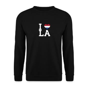 J’aime LA Cool Wrong Flag Pays-Bas Lover États-Unis - Sweat-shirt Unisexe - noir - Devant - Alina (178cm) & Michal (187cm)
