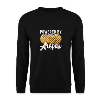Venezolanische Arepas - Unisex Pullover - Schwarz - Vorne - Alina (178cm) & Michal (187cm)
