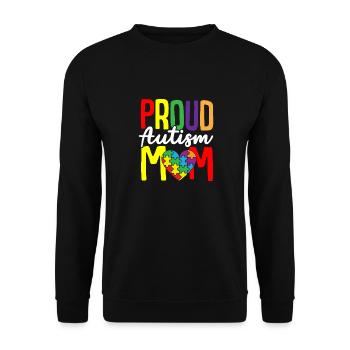Autismus Puzzle - Stolze Autismus Mutter - Unisex Pullover - Schwarz - Vorne - Alina (178cm) & Michal (187cm)