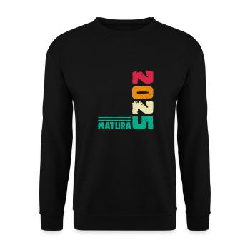 MATURA 2025 Maturanten Matura Abschluss Matura - Unisex Pullover - Schwarz - Vorne - Alina (178cm) & Michal (187cm)