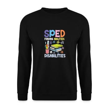Special Education: Abilities in Disabilities - Unisex Sweatshirt - black - Front - Alina (178cm) & Michal (187cm)
