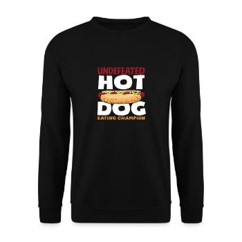 Champion invaincu des amateurs de hot-dogs - Sweat-shirt Unisexe - noir - Devant - Alina (178cm) & Michal (187cm)
