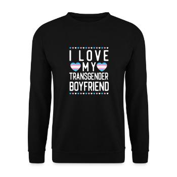 Transgender Trans LGBT Pride - Unisex Sweatshirt - black - Front - Alina (178cm) & Michal (187cm)