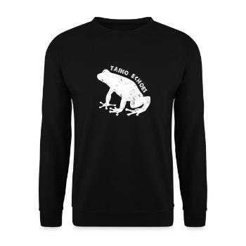 Taíno spiegelt den Stolz seiner karibischen Abstammung wider - Unisex Pullover - Schwarz - Vorne - Alina (178cm) & Michal (187cm)