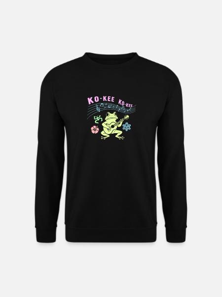 Ko-Kee Frog Playing Guitar Melody - Unisex Sweatshirt - black
