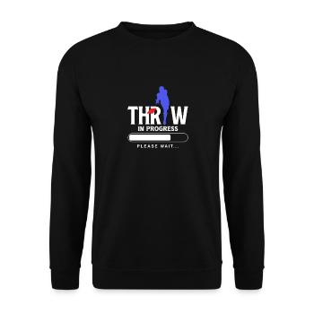 Cornhole Lover Throw in Work - Unisex Sweatshirt - black - Front - Alina (178cm) & Michal (187cm)