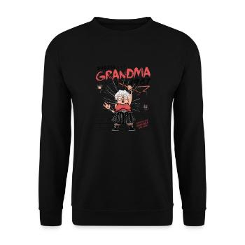 Badass Grandma Since 1987 – Vintage 38 Years - Unisex Pullover - Schwarz - Vorne - Alina (178cm) & Michal (187cm)