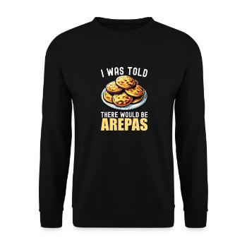 Venezolanische Arepas - Unisex Pullover - Schwarz - Vorne - Alina (178cm) & Michal (187cm)