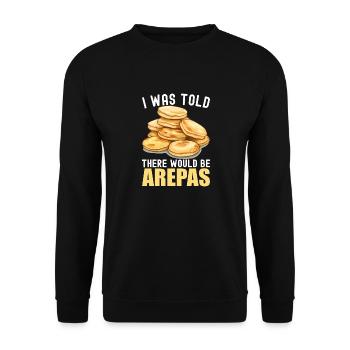 Venezolanische Arepas - Unisex Pullover - Schwarz - Vorne - Alina (178cm) & Michal (187cm)