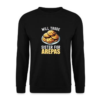 Venezolanische Arepas - Unisex Pullover - Schwarz - Vorne - Alina (178cm) & Michal (187cm)