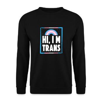 Transgender Trans LGBT Pride - Unisex Pullover - Schwarz - Vorne - Alina (178cm) & Michal (187cm)
