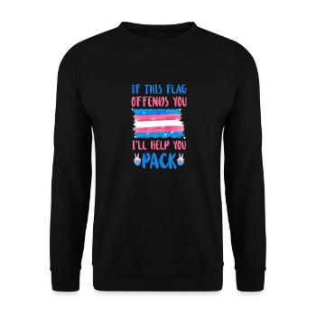 Fierté LGBT transgenre - Sweat-shirt Unisexe - noir - Devant - Alina (178cm) & Michal (187cm)