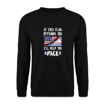 Fierté LGBT transgenre - Sweat-shirt Unisexe - noir - Devant - Alina (178cm) & Michal (187cm)
