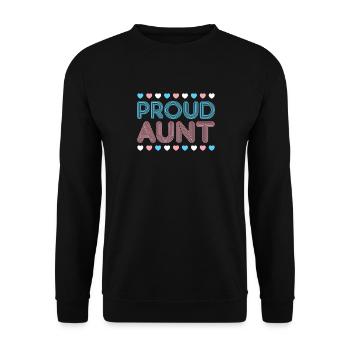 Transgender Trans LGBT Pride - Unisex Pullover - Schwarz - Vorne - Alina (178cm) & Michal (187cm)