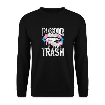 Fierté LGBT transgenre - Sweat-shirt Unisexe - noir - Devant - Alina (178cm) & Michal (187cm)