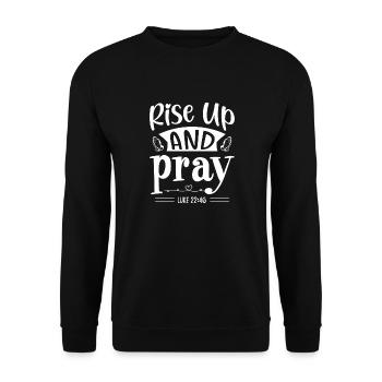 Levez-vous et priez - Sweat-shirt Unisexe - noir - Devant - Alina (178cm) & Michal (187cm)