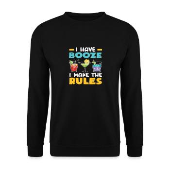J’ai de l’alcool Je fais les règles Barman - Sweat-shirt Unisexe - noir - Devant - Alina (178cm) & Michal (187cm)