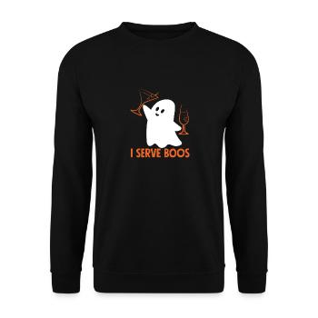 Un barman fantôme sert des huées - Sweat-shirt Unisexe - noir - Devant - Alina (178cm) & Michal (187cm)
