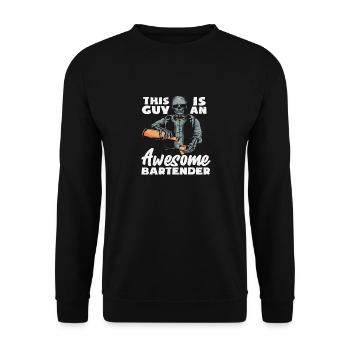Dieser Typ Ist Ein Toller Barkeeper - Unisex Pullover - Schwarz - Vorne - Alina (178cm) & Michal (187cm)