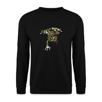 Taíno Echoes Caribbean Ancestry Pride - Unisex Sweatshirt - black - Front - Alina (178cm) & Michal (187cm)