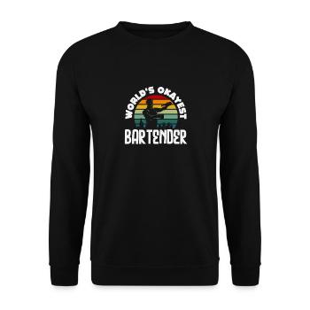Le meilleur design de barman Okay au monde - Sweat-shirt Unisexe - noir - Devant - Alina (178cm) & Michal (187cm)