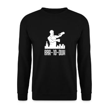 Bartender Bar-10-Duh Masterful Creations - Unisex Sweatshirt - black - Front - Alina (178cm) & Michal (187cm)