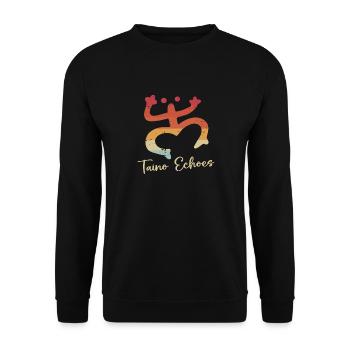 Taíno spiegelt den Stolz seiner karibischen Abstammung wider - Unisex Pullover - Schwarz - Vorne - Alina (178cm) & Michal (187cm)