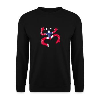 Taíno Echoes Caribbean Ancestry Pride - Unisex Sweatshirt - black - Front - Alina (178cm) & Michal (187cm)