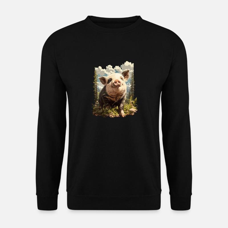 Cochon Cochon - Sweat-shirt Unisexe - noir