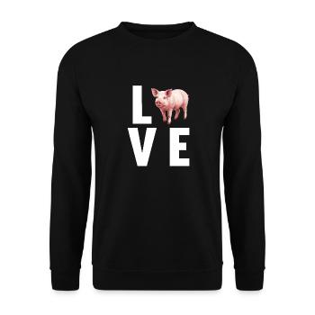 Cochon Cochon - Sweat-shirt Unisexe - noir - Devant - Alina (178cm) & Michal (187cm)