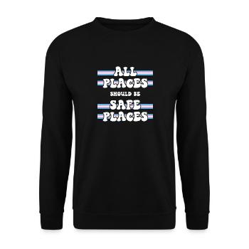 Transgender Trans LGBT Pride - Unisex Sweatshirt - black - Front - Alina (178cm) & Michal (187cm)