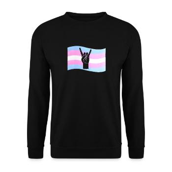 Fierté LGBT transgenre - Sweat-shirt Unisexe - noir - Devant - Alina (178cm) & Michal (187cm)