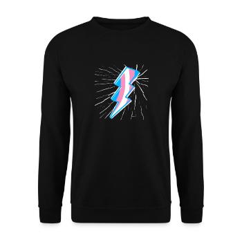 Transgender Trans LGBT Pride - Unisex Pullover - Schwarz - Vorne - Alina (178cm) & Michal (187cm)