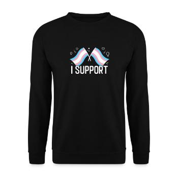 Fierté LGBT transgenre - Sweat-shirt Unisexe - noir - Devant - Alina (178cm) & Michal (187cm)