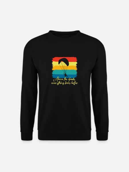 Über den Wolken Paramotor-Enthusiast - Unisex Pullover - Schwarz