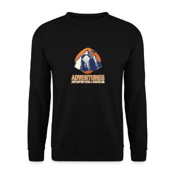 Adventures Are Better With A Propeller - Unisex Sweatshirt - black - Front - Alina (178cm) & Michal (187cm)