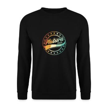 MATURA 2025 Maturanten Matura Abschluss Matura - Unisex Pullover - Schwarz - Vorne - Alina (178cm) & Michal (187cm)