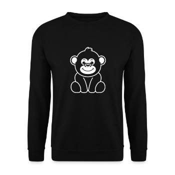 Gorilla - Unisex Pullover - Schwarz - Vorne - Alina (178cm) & Michal (187cm)