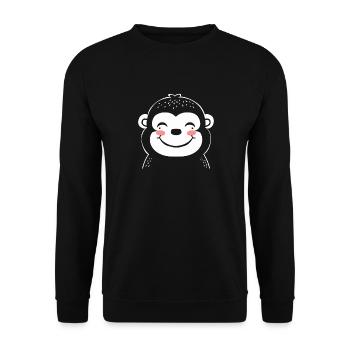 Gorilla - Unisex Pullover - Schwarz - Vorne - Alina (178cm) & Michal (187cm)