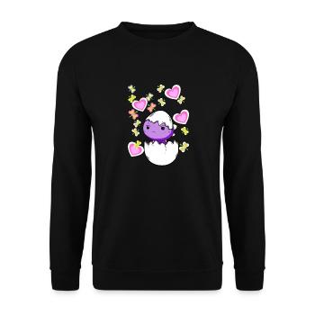 Dragon Easter Easter Egg Eggshell Dragon Child Baby - Unisex Sweatshirt - black - Front - Alina (178cm) & Michal (187cm)