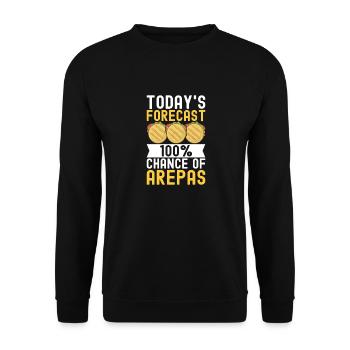 Venezuelan Arepas - Unisex Sweatshirt - black - Front - Alina (178cm) & Michal (187cm)