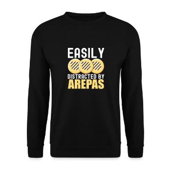 Venezolanische Arepas - Unisex Pullover - Schwarz - Vorne - Alina (178cm) & Michal (187cm)