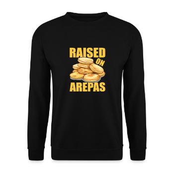 Venezolanische Arepas - Unisex Pullover - Schwarz - Vorne - Alina (178cm) & Michal (187cm)