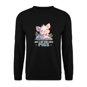 Cochon Cochon - Sweat-shirt Unisexe - noir - Devant - Alina (178cm) & Michal (187cm)
